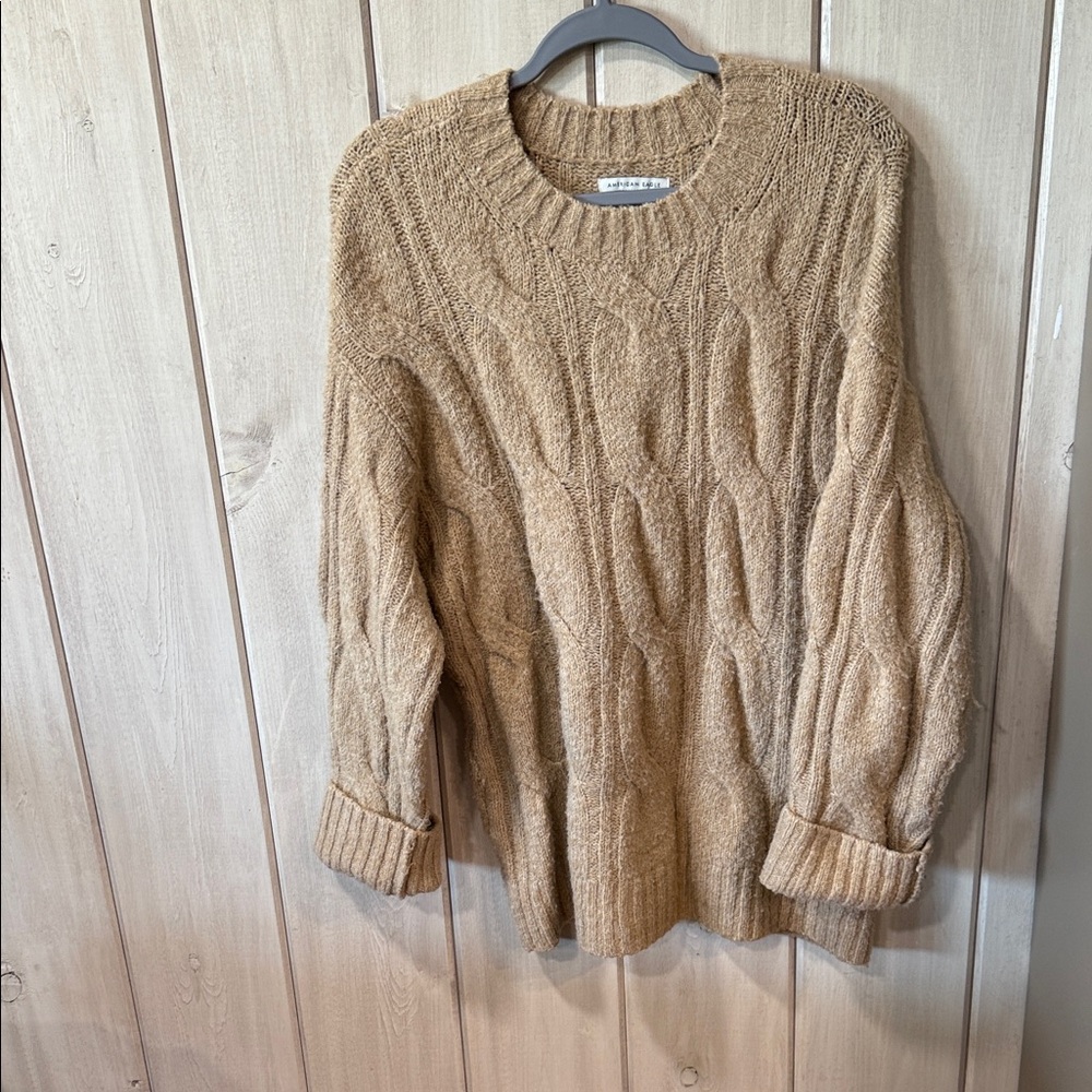 American Eagle Outfitters Cable Knit Sweater - Brown